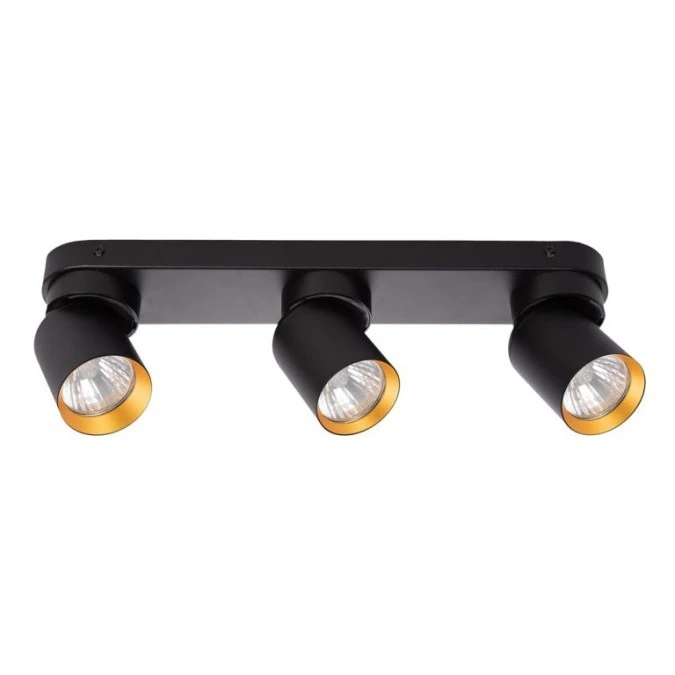 Lampa sufitowa Andy 3xGU10 Czarny + Złoty ML9937 Milagro - obrazek 1