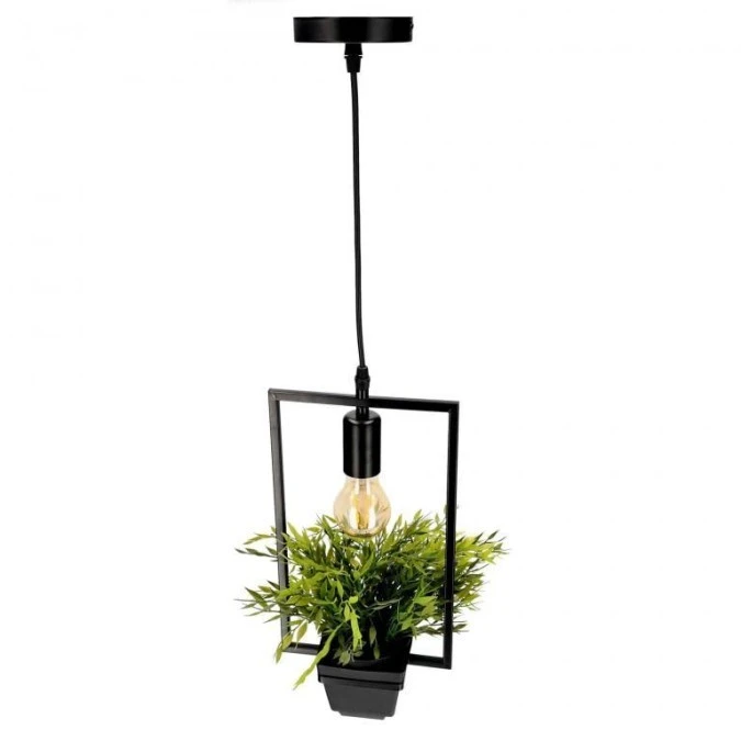 Lampa wisząca MEA Rectangle, geometryczna prostokąt, IP20, E27, EDO777546 - obrazek 1