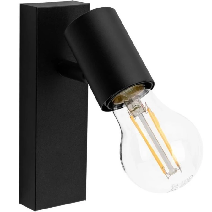 Lampa Ścienna Reflektor LED Kinkiet Spot E27 GLASA Czarna Lumiled - obrazek 3