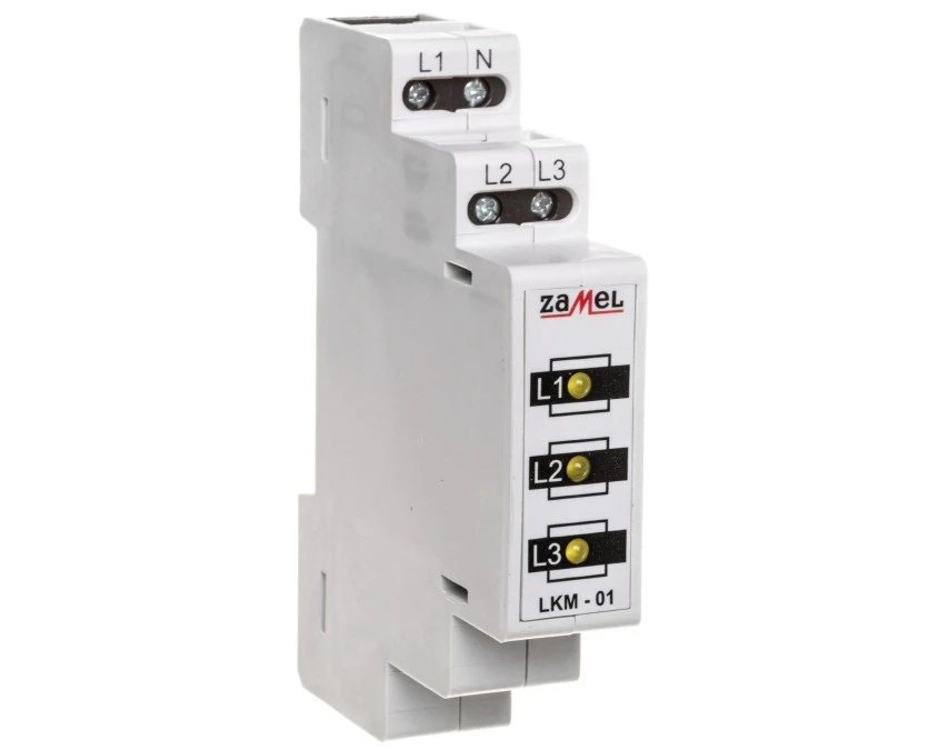 Lampka modułowa 3‑fazowa żółta LED 230V/400V TN LKM‑01‑30 EXT10000038 - obrazek 1