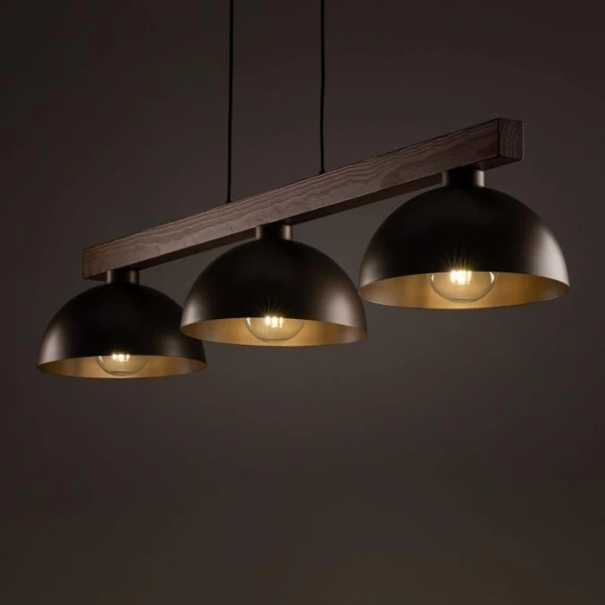 Lampa wisząca brązowa na listwie 3xE27 OSLO 6299 TK Lighting - obrazek 3