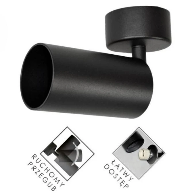 Lampa spotlight Fargo 1xGU10 czarna - obrazek 1