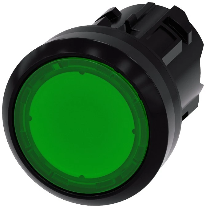 Lampka sygnalizacyjna zielona 22mm z pierścieniem tworzywo okrągła tworzywo SIRIUS ACT 3SU1001‑0AD40‑0AA0 - obrazek 1