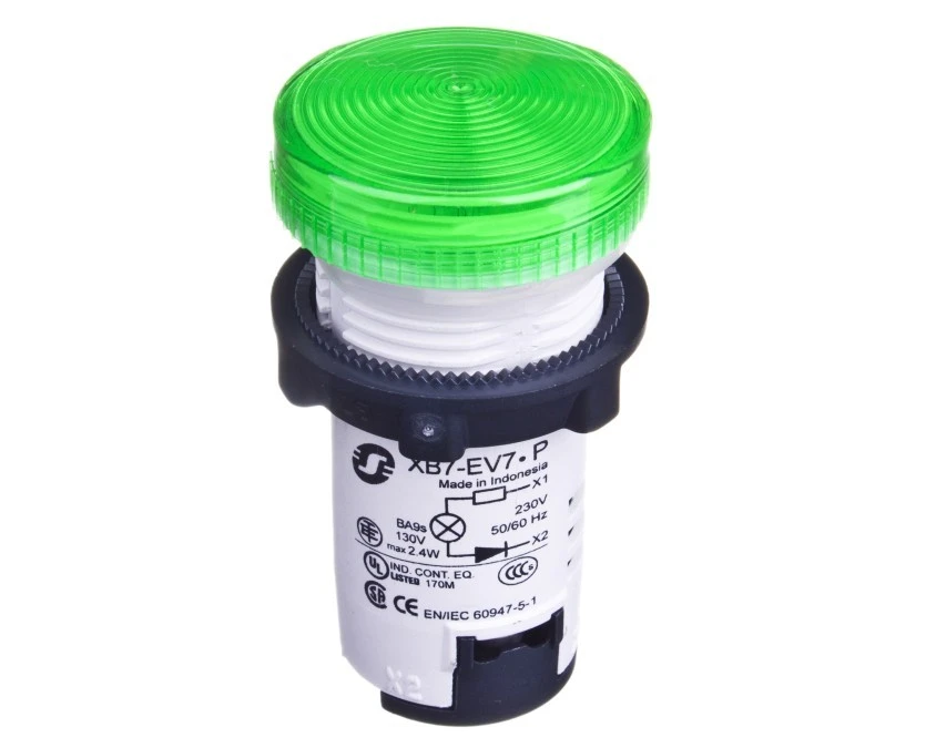Lampka sygnalizacyjna 22mm zielona 230V AC/DC XB7EV73P - obrazek 1