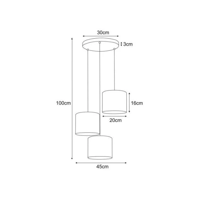 Lampa wisząca ZIMBO, siatkowate czarno‑złote klosze na E27 K‑5222 Kaja Lighting - obrazek 2