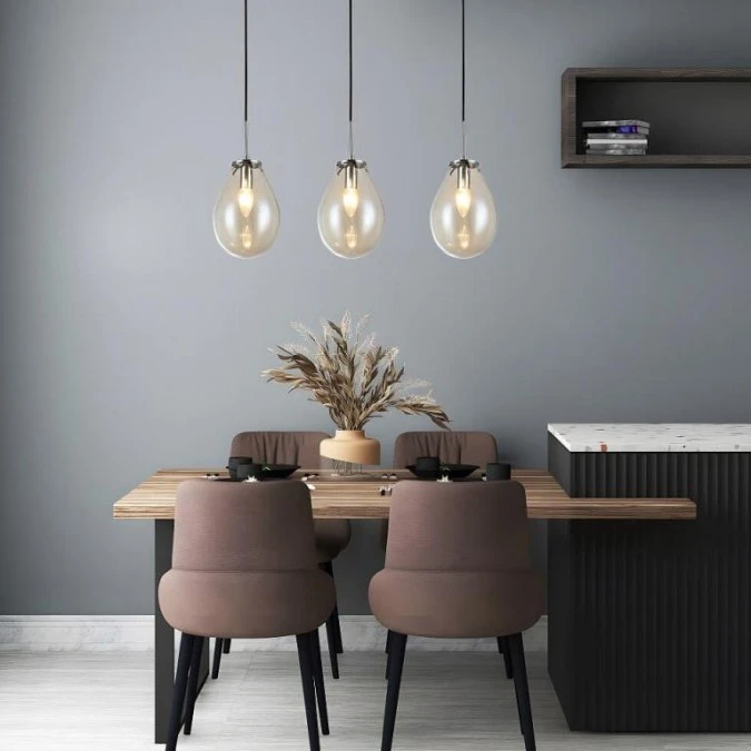Lampa wisząca FONDI zwis z szklanym kloszem w kształcie łezki LP‑1214/1P Light Prestige - obrazek 3