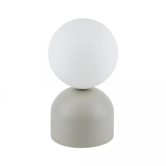 Lampka nocna MIKI BEIGE do sypialni w stylu skandynawskim, szklany klosz na G9 16038 TK Lighting - obrazek 1