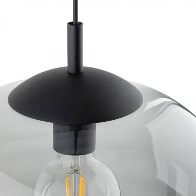 Lampa wisząca ze szklanym, grafitowym kloszem VIBE 1xE27 4972 TK Lighting - obrazek 3