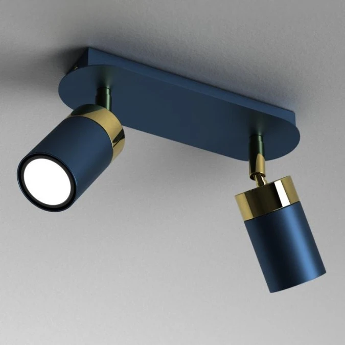 Lampa sufitowa JOKER NAVY BLUE/GOLD 2xGU10 MLP7723 Milagro - obrazek 2