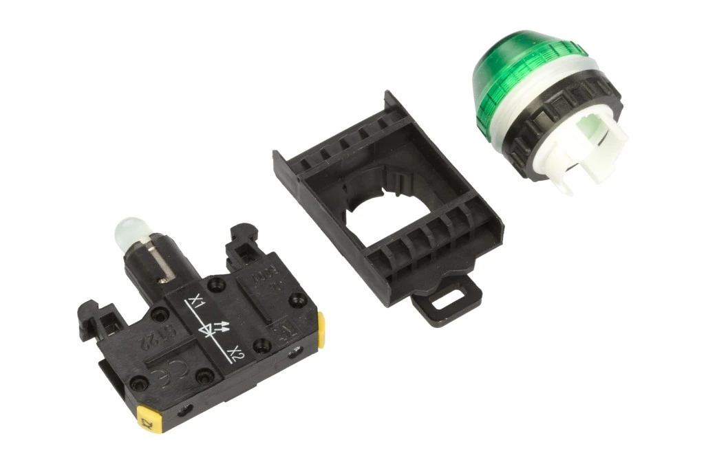 Lampka sygnalizacyjna 22mm zielona 230V AC LED ST22‑LZ‑230‑LEDAC - obrazek 1