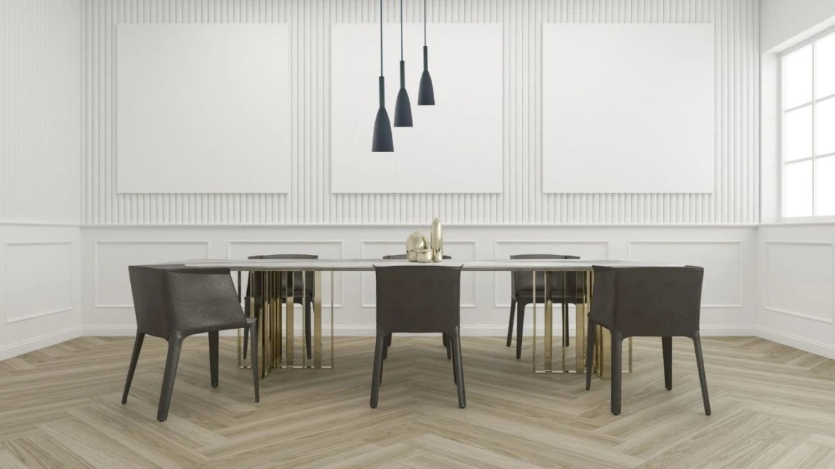 Lampa wisząca z rodziny SOLIN w kolorze szarym okrągła podsufitka metalowe klosze LP‑181/3P GR Light Prestige - obrazek 3