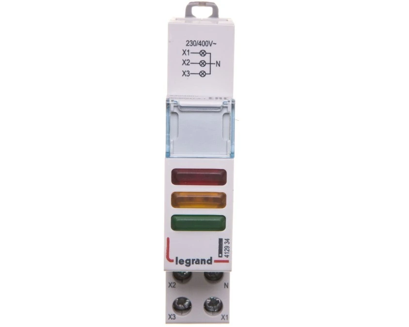 Lampka modułowa 3‑fazowa czerwona/żółta/zielona LED 230/400V L435 412934 - obrazek 2