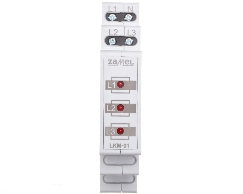 Lampka modułowa 3‑fazowa czerwone 230V/400V 3xLED TN LKM‑01‑10 EXT10000036 - obrazek 2