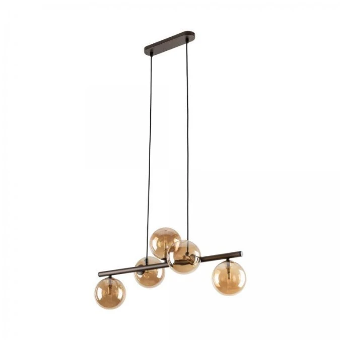 Lampa wisząca z kulistymi kloszami bursztyniowe szkło ESTERA 5xG9 6105 TK Lighting - obrazek 1