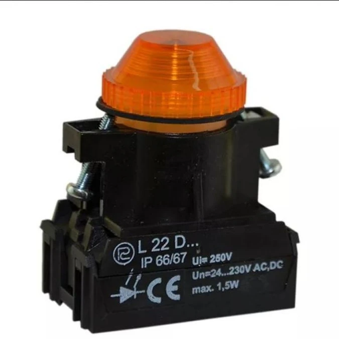 Lampka sygnalizacyjna 22mm żółta 24‑230V AC/DC W0‑LDU1‑L22WDB G - obrazek 1