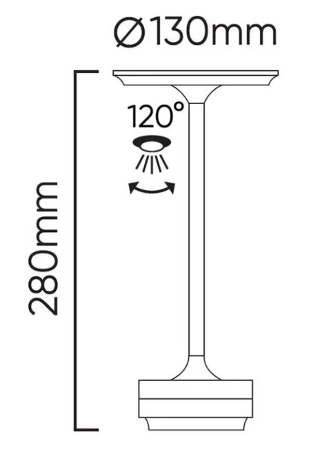 Lampka stołowa LED CAMELIA 2,5W 250lm CCT czarna 4Ah - obrazek 2