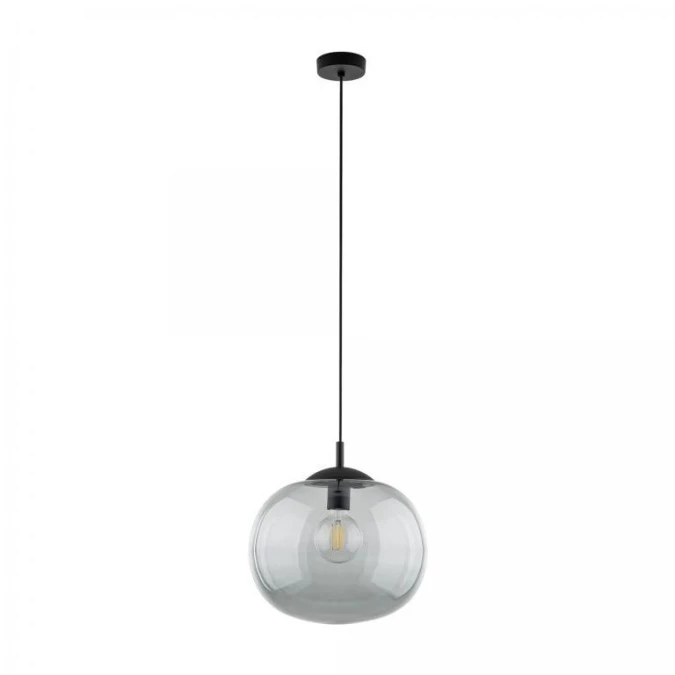 Lampa wisząca ze szklanym, grafitowym kloszem VIBE 1xE27 4972 TK Lighting - obrazek 1