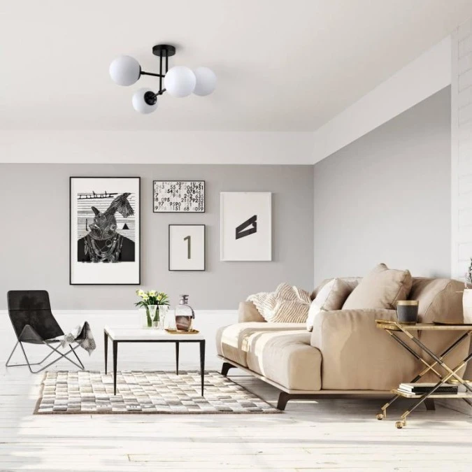 Lampa wisząca Roma 4 czarna LP‑1345/4P BK Light Prestige - obrazek 2