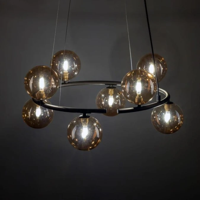 Lampa wisząca z bursztynowymi kloszami ANABELLE 8xG9 6572 TK Lighting - obrazek 2