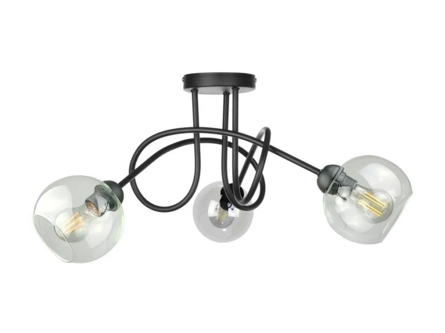 Lampa sufitowa nowoczesna 3xE27 EVIE BLACK - obrazek 1