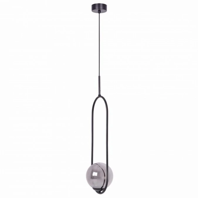 Lampa wisząca elipsa z grafitowym kloszem czarna z serii DAVOS K‑5110 Kaja Lighting - obrazek 2