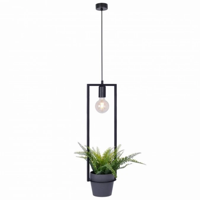 Lampa wisząca czarna z kwietnikiem z serii ESTERA K‑4038 Kaja Lighting - obrazek 1