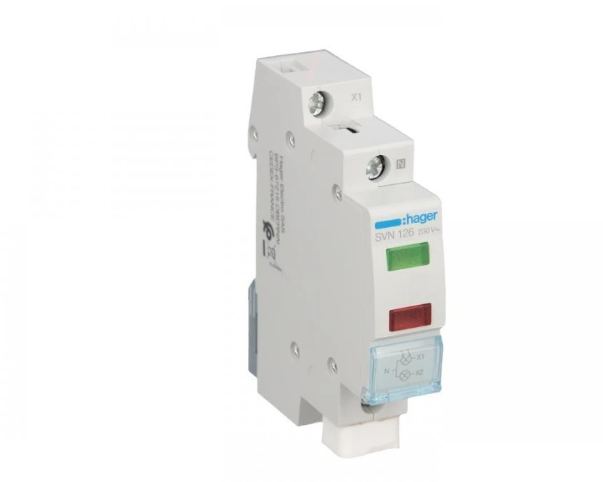 Lampka modułowa 3‑fazowa zielona/czerwona 230V AC SVN126 - obrazek 3