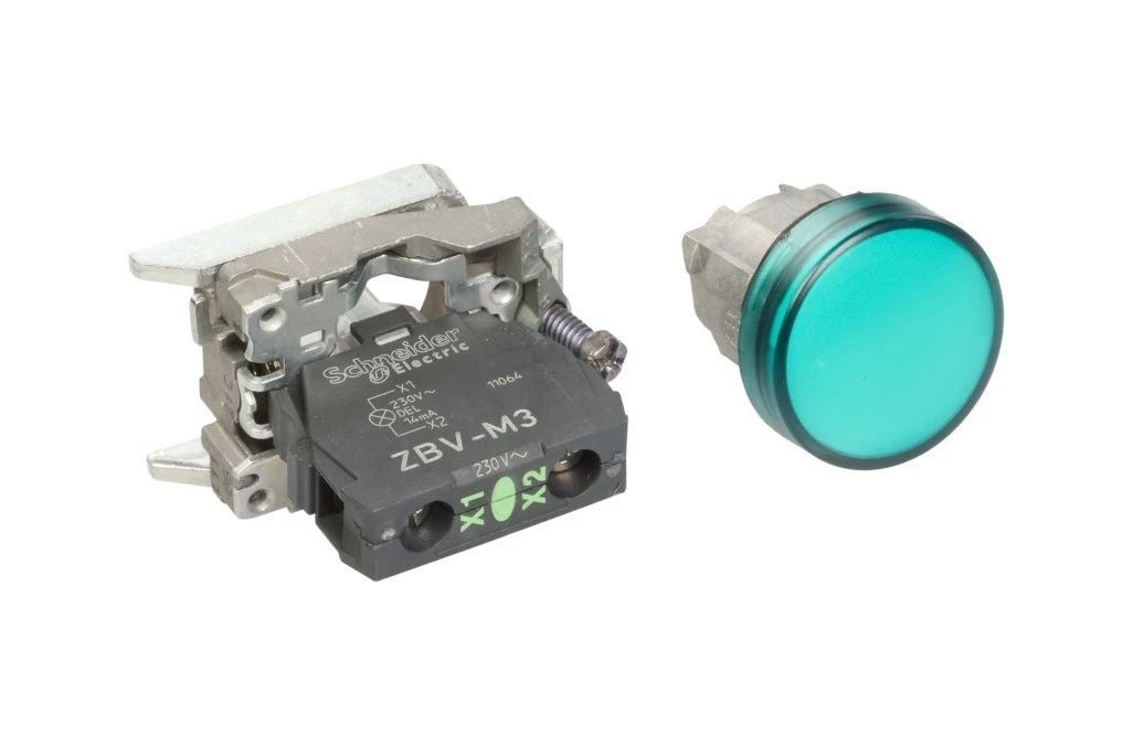 Lampka sygnalizacyjna 22mm zielona 230‑240V AC LED XB4BVM3 - obrazek 2