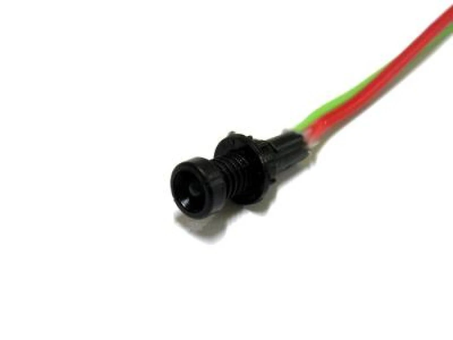 Lampka LED zielona 12‑24V AC/DC (klosz 3mm) - obrazek 1