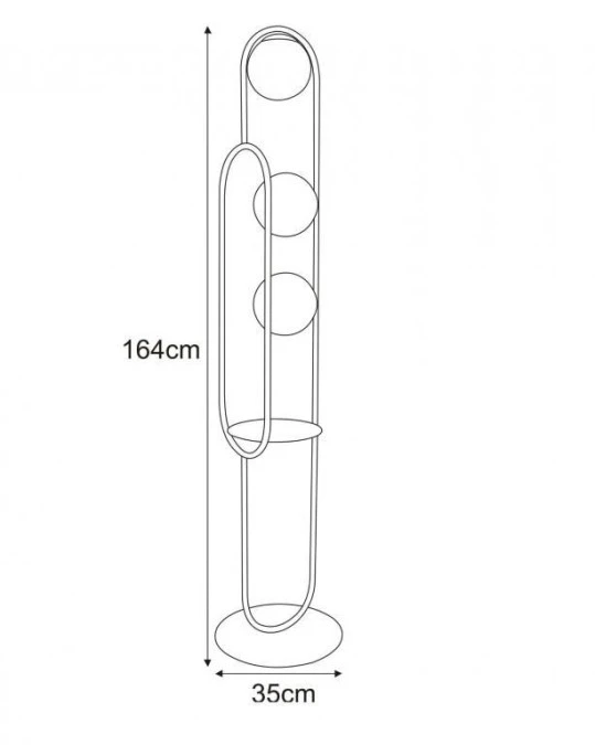 Lampa podłogowa dekoracyjna z półką z serii FINESTRA K‑4963 Kaja Lighting - obrazek 2