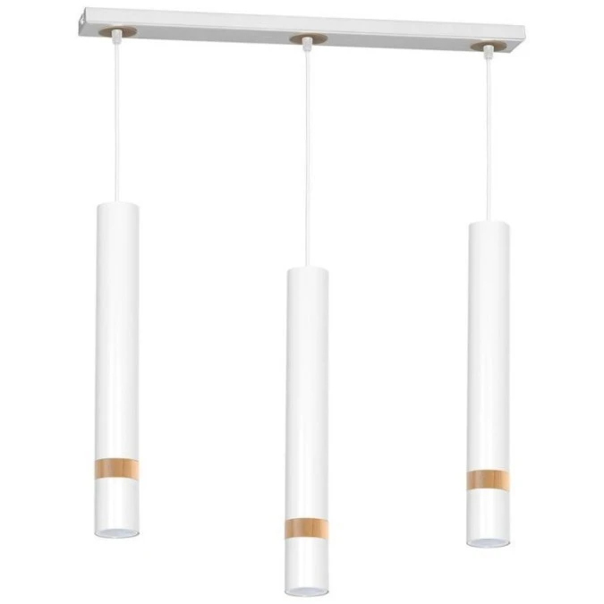 Lampa wisząca JOKER WHITE/WOOD 3xGU10 MLP6302 Milagro - obrazek 3