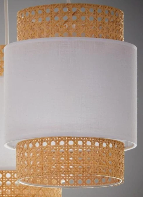 Lampa wisząca BOHO NEW 3 ‑ punktowa Biały / słomkowy 5654 TK Lighting - obrazek 2