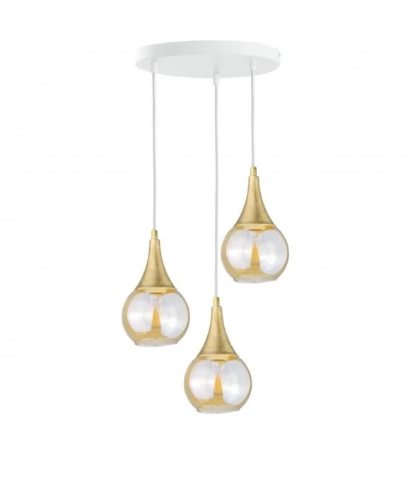 Lampa wisząca 3x E27 LACRIMA WHITE - obrazek 1