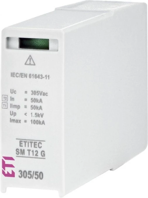 Moduł wymienny ogranicznika przepięć typ T1+T2 (B+C) MOD.ETITEC SM T12 305/50 G (N‑PE) 002440553 - obrazek 1