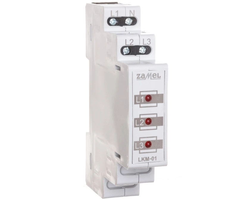 Lampka modułowa 3‑fazowa czerwone 230V/400V 3xLED TN LKM‑01‑10 EXT10000036 - obrazek 1