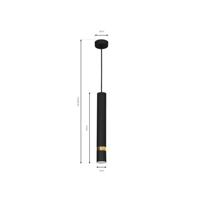 Lampa wisząca JOKER BLACK/GOLD 1xGU10 MLP6079 Milagro - obrazek 1