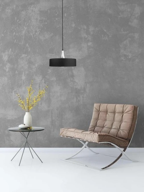 Lampa wisząca nowoczesna 1xE27 EOS BLACK/SILVER - obrazek 2