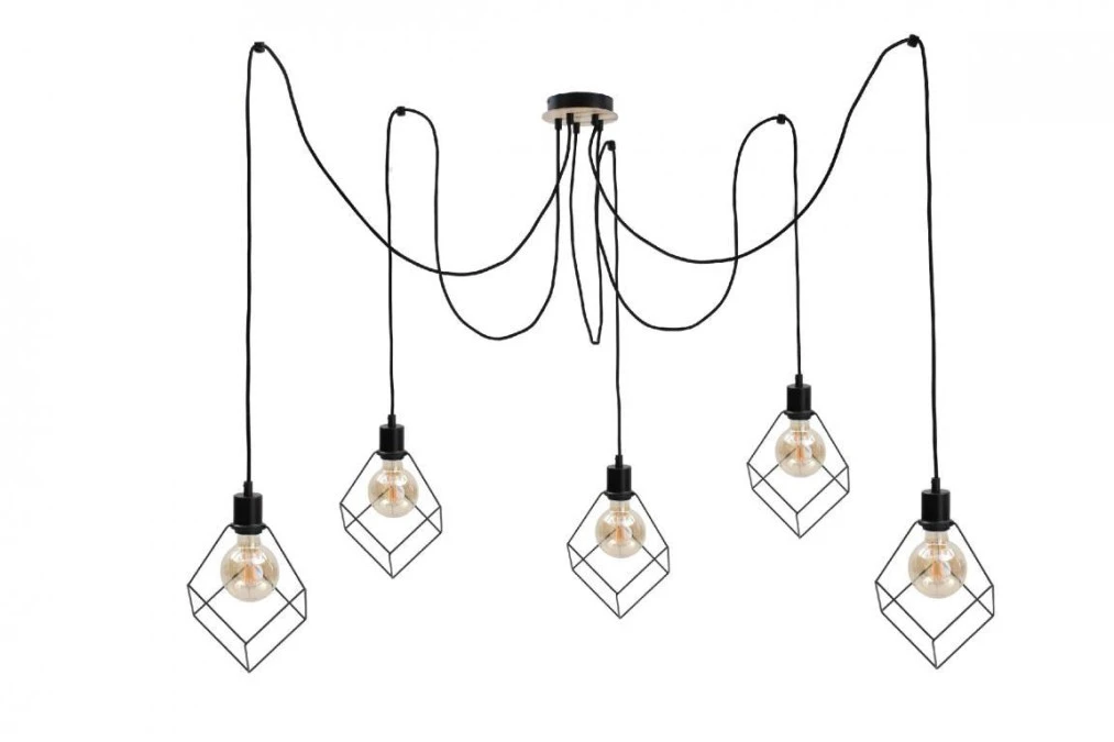 Lampa wisząca loftowa 5xE27 RUBEN WOOD - obrazek 1