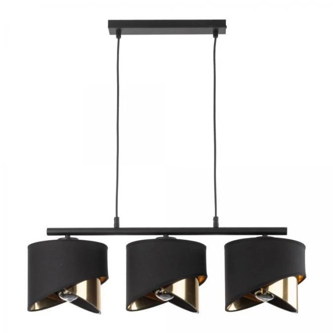 Lampa wisząca GRANT 3 ‑ punktowa Czarno złoty 4824 TK Lighting - obrazek 2