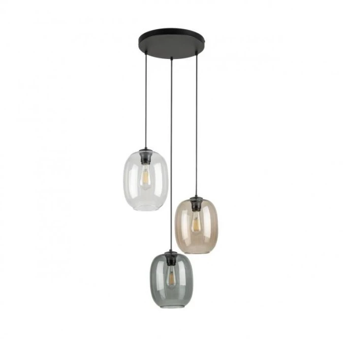 Lampa wisząca trzy kolory kloszy ELIO 5973 3xE27 szklane klosze TK Lighting - obrazek 2