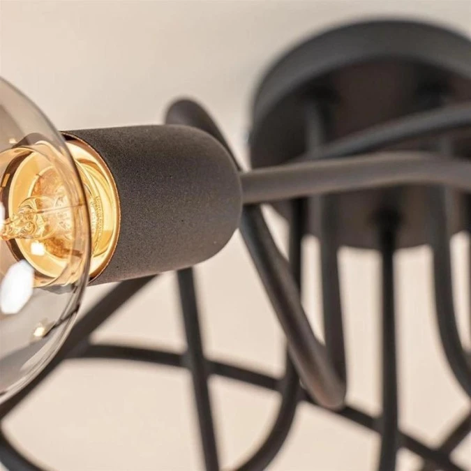 Lampa sufitowa nowoczesna 5xE27 RUMBA BLACK - obrazek 2