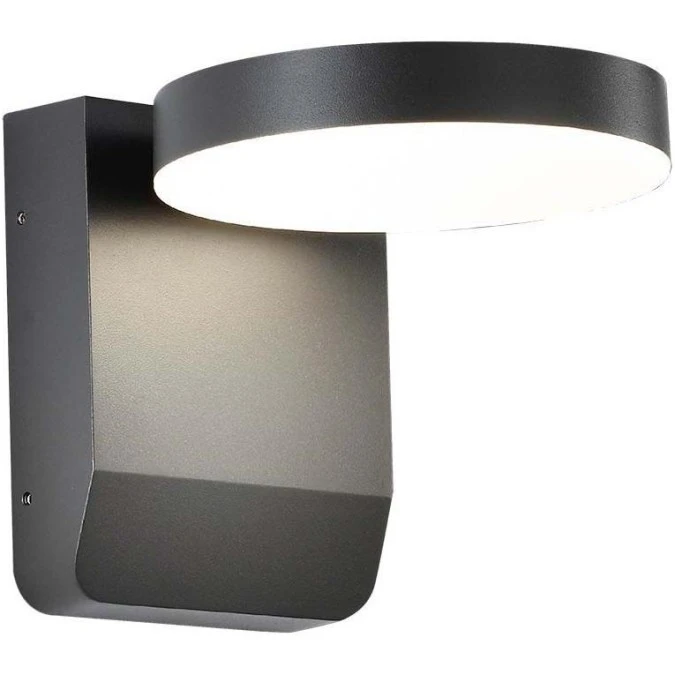 Lampa ścienna okrągła, kinkiet 350st LED 17W 2480lm 3000K czarny barwa WW biała ciepła IP65 V‑TAC VT‑11020‑RD‑B - obrazek 1