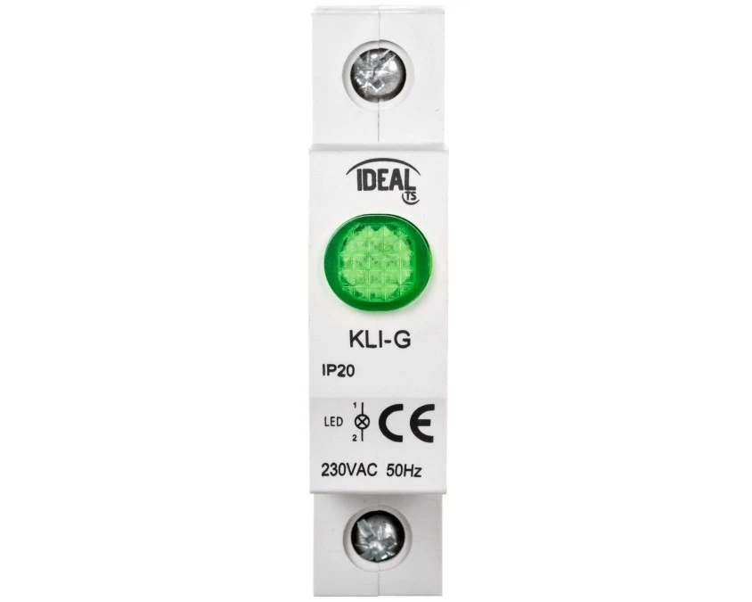 Lampka modułowa 1‑fazowa zielona LED KLI‑G 230V AC 23321 - obrazek 2