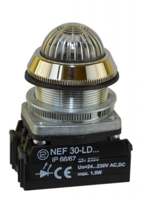 Lampka sygnalizacyjna 30mm biała 24‑230V AC/DC W0‑LDU1‑NEF30LDS B - obrazek 3