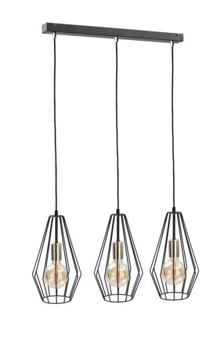 Lampa wisząca loftowa 3xE27 LEX GOLD - obrazek 1