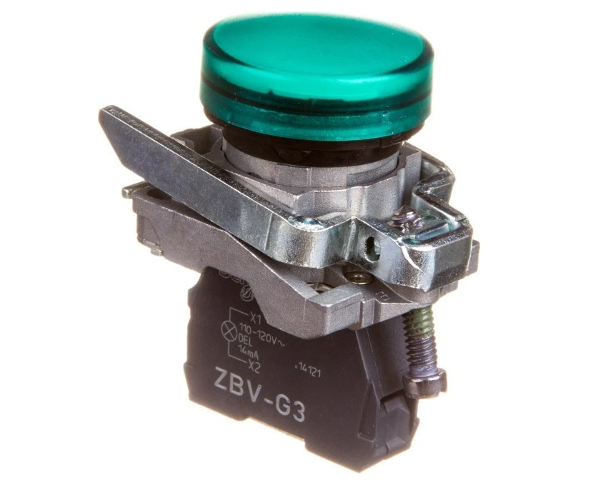Lampka sygnalizacyjna 22mm zielona 110‑120V AC/DC XB4BVG3 - obrazek 2