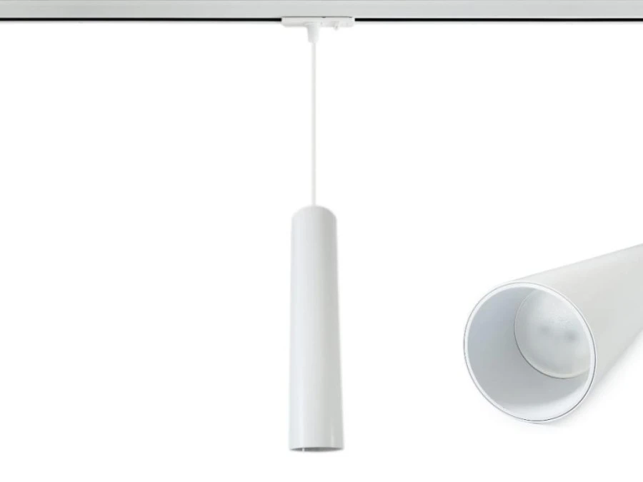 Lampa Szynowa Wisząca 30cm na GU10 Biała Jednofazowa - obrazek 1