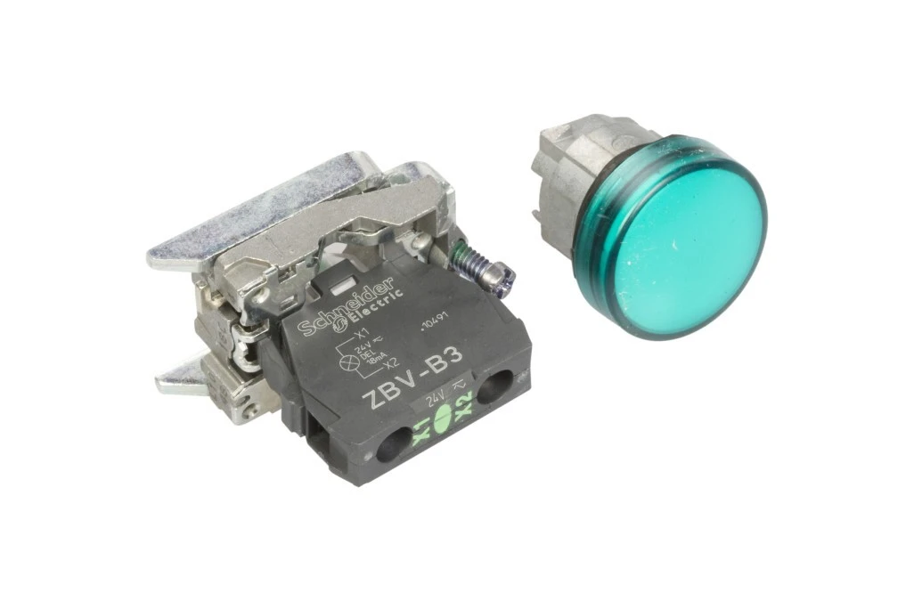 Lampka sygnalizacyjna 22mm zielona 24V AC/DC LED XB4BVB3 - obrazek 2