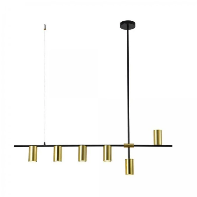 Lampa wisząca ARIZONA 6 czarna/złota LP‑074/6PL BK/GD Light Prestige - obrazek 1