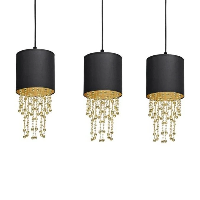 Lampa wisząca ALMERIA BLACK/GOLD 3xE27 MLP64400 Milagro - obrazek 3